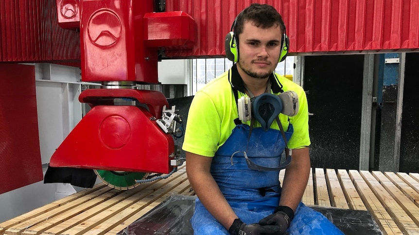 Stone mason William Seibel recently completed his apprenticeship