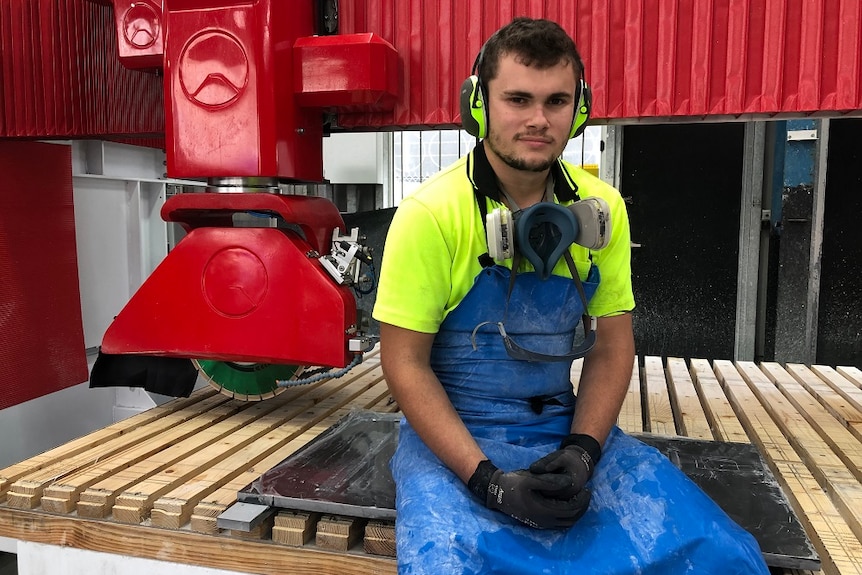 Stone mason William Seibel recently completed his apprenticeship