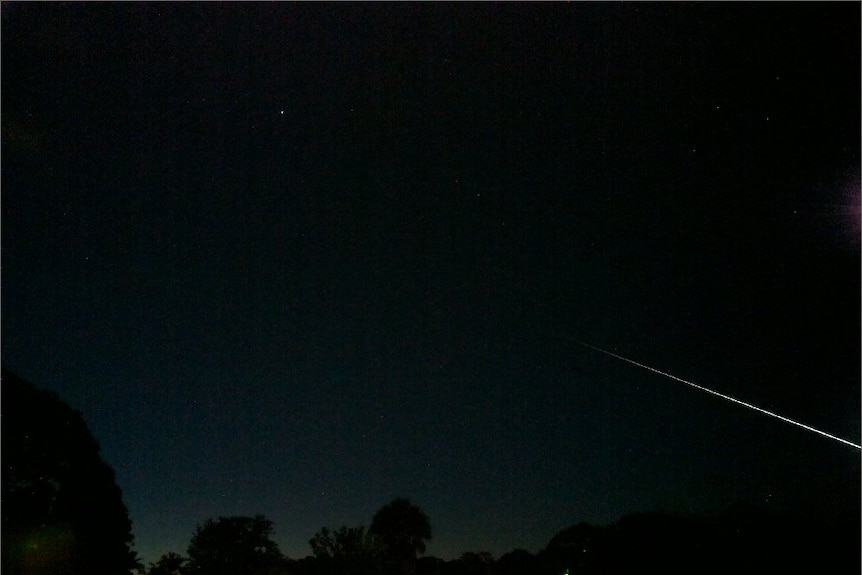 An object believed to be a meteor captured on camera