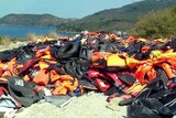 Life jackets on Lesbos