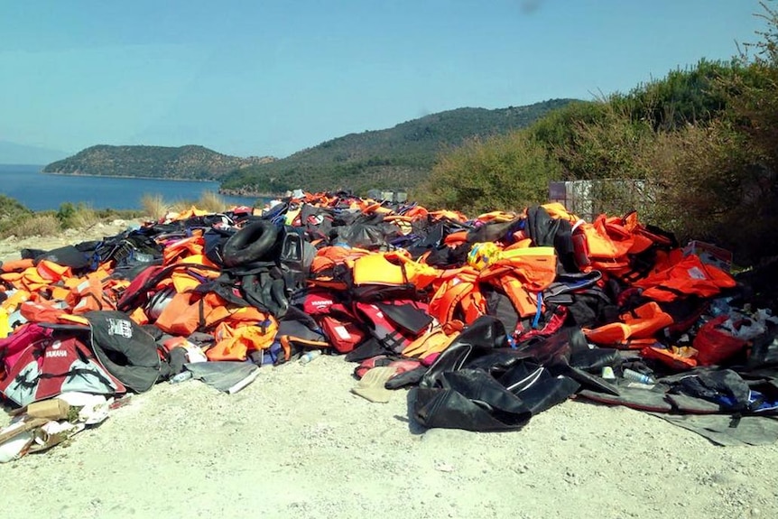 Life jackets on Lesbos