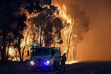 Bushfire rages through Yarloop in Western Australia.