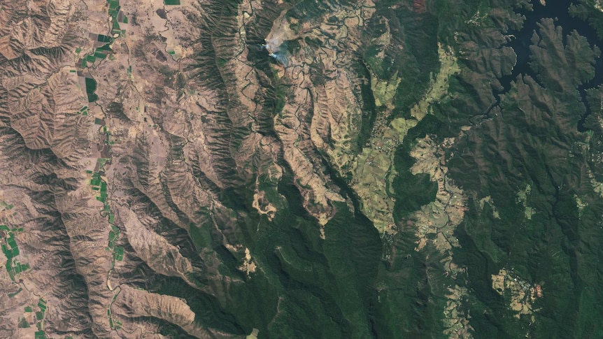Satellite imagery of Lamington National Park