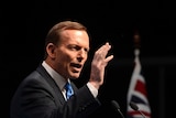 Tony Abbott speaks during Coalition election launch