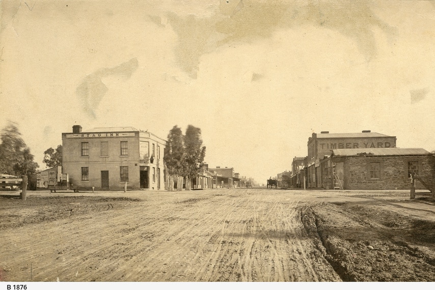 The original Stag Inn in 1876.