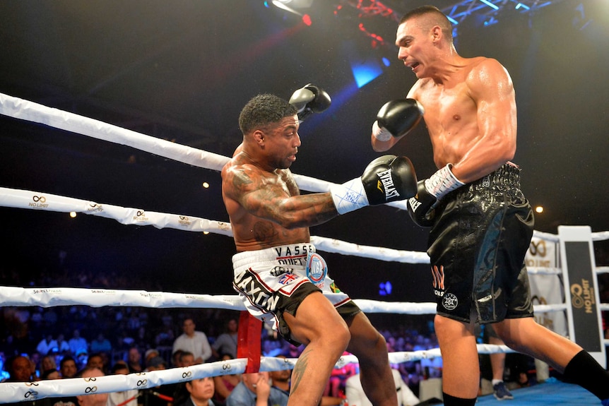 Tim Tszyu defeats Britain's Denton Vassell with a second round TKO.