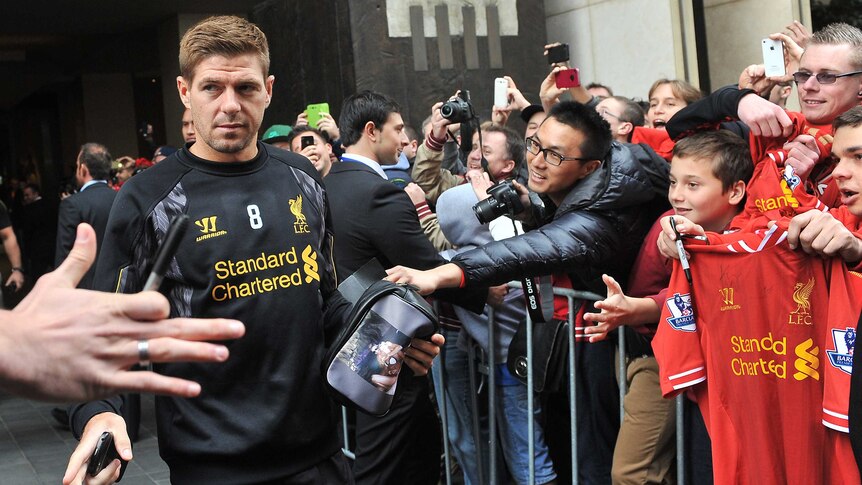 Steven Gerrard meets fans in melbourne