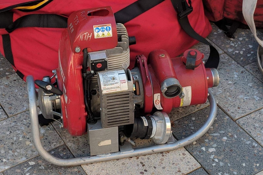 A similar firefighting pump was stolen from TFS at Nunamara.