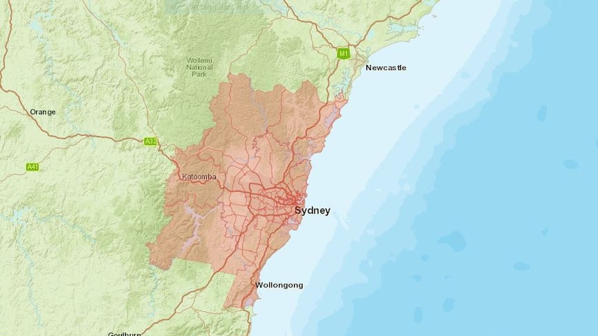 A map of sydney.