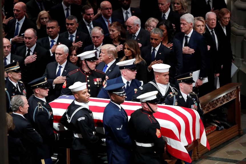 George HW Bush's funeral had some awkward moments - ABC News