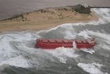 Aerial view of the MV Pasha Bulker