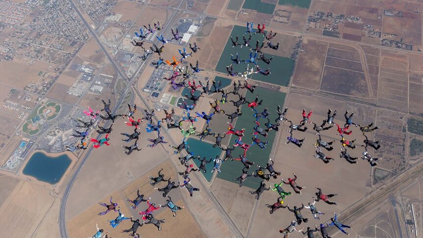 Australian sky diving record