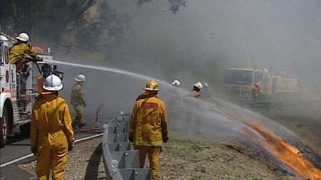 Firefighters battled a blaze in the Adelaide Hills