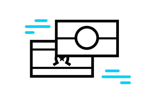 An illustration of the Aboriginal and Torres Strait Islander flags.