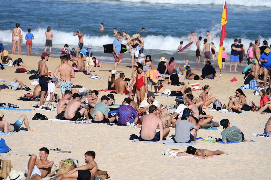 Bondi beach during covid lockdown