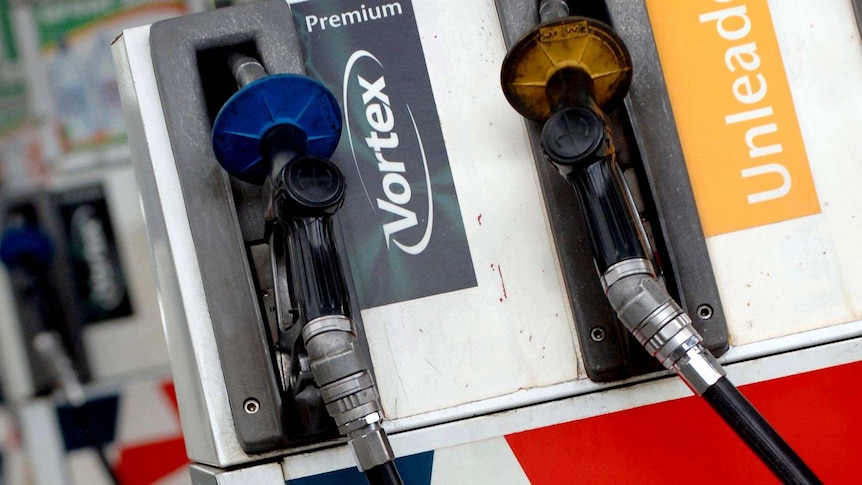 Pumps in a Caltex service station
