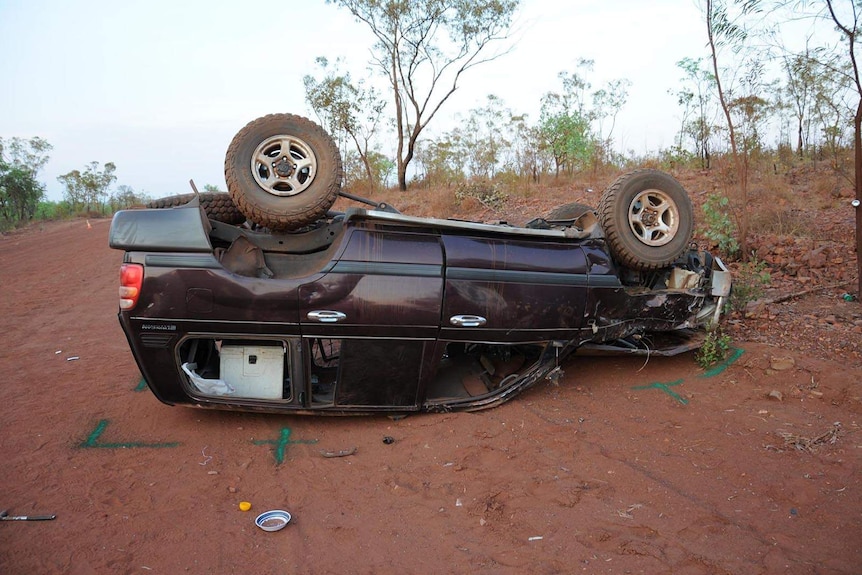 A single vehicle rollover in a remote community in October.