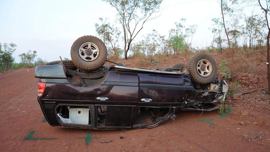 A single vehicle rollover in a remote community in October.
