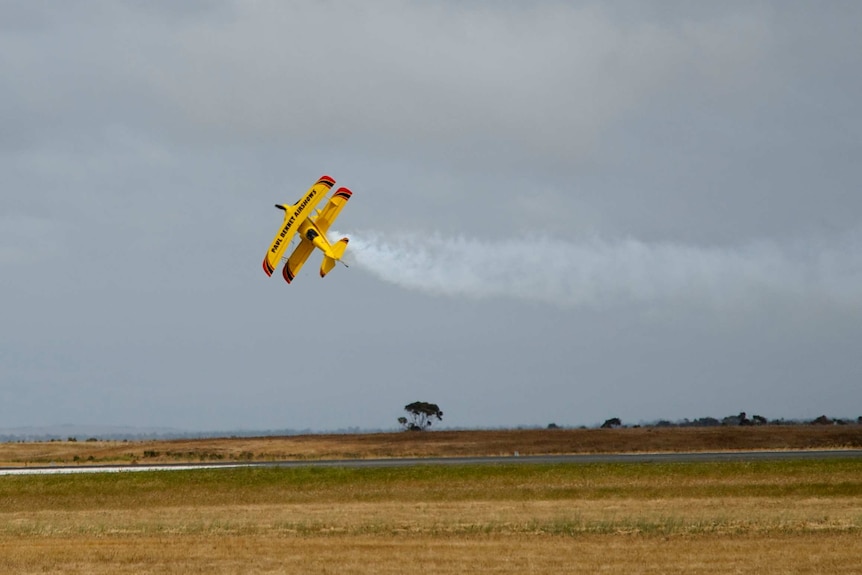 An aerobatics show at Avalon Airport