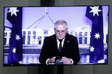 PM Scott Morrison zooms in to meeting. June 2021