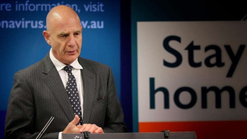 Tasmanian Premier Peter Gutwein at a press conference