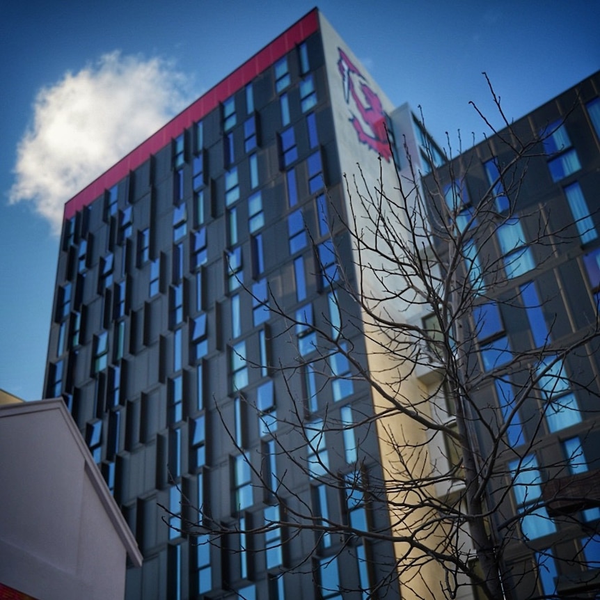 UTAS accommodation building in Hobart.