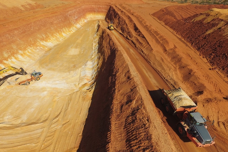 An aerial photo of the Mulga Rock uranium mine project.