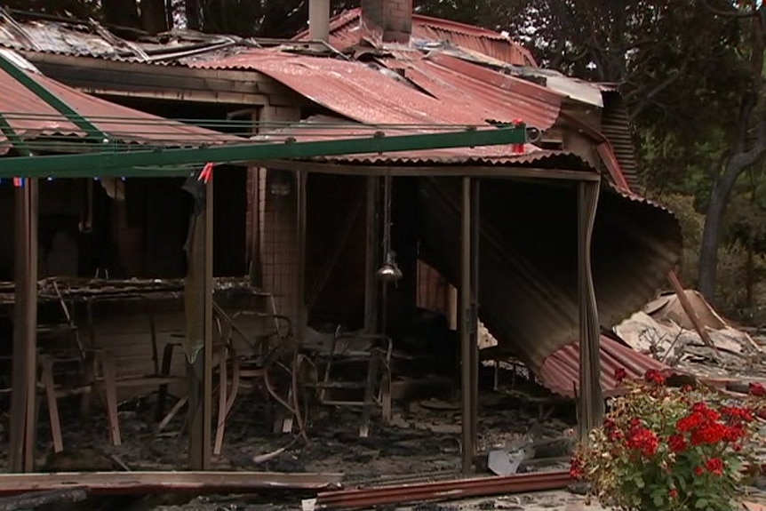 A burnt house