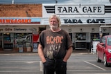 Willie Vanderkroft standing in the main street of Tara, Queensland, December 2022. 