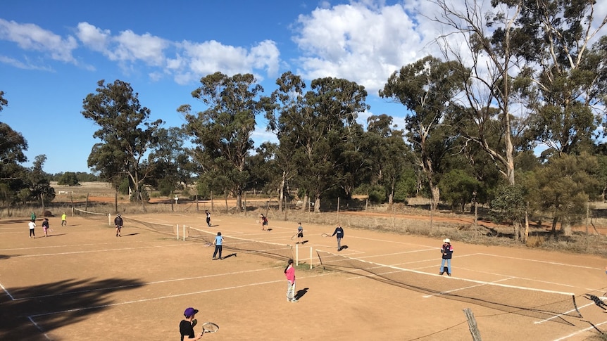 Rural tennis court