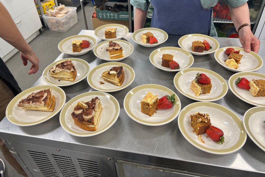 plates of dessert at uniting ballarat 