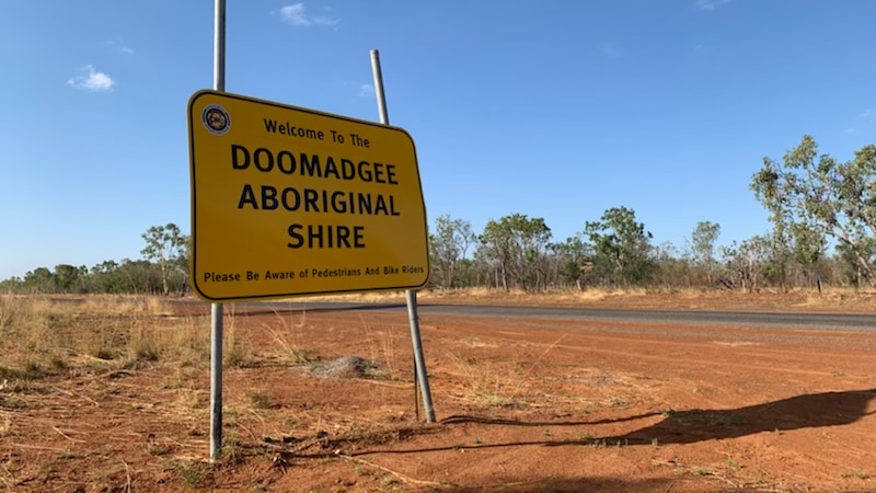a sign saying doomadgee