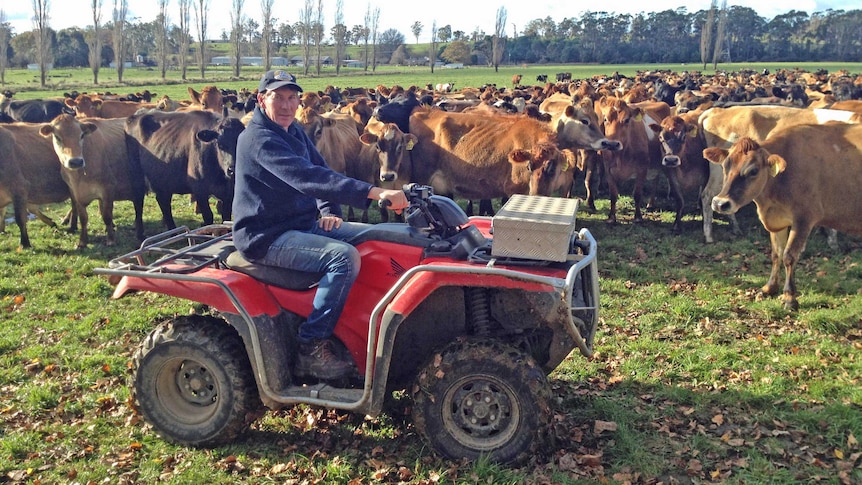 Dairy farmer Ken Lawrence