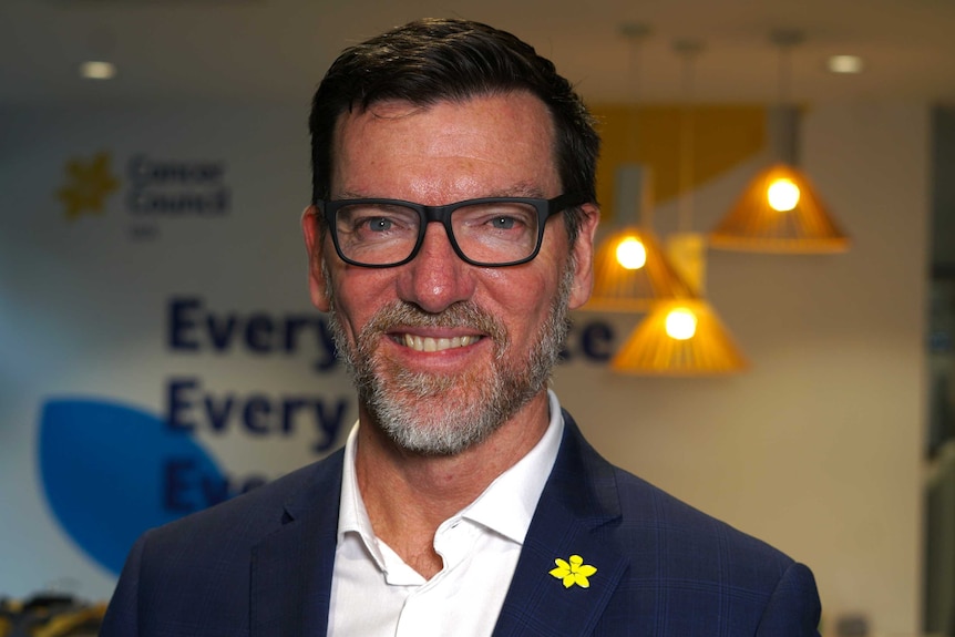 Close up photo of Cancer Council West Australia chief executive Ashley Reid