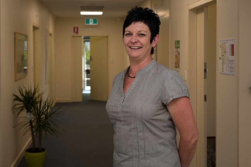 Tiffany Bowman in an aged care centre.