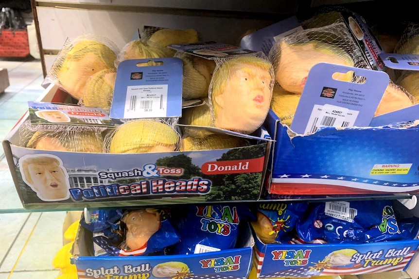 Donald Trump squish head toy.