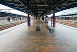 A photo of an empty train station in Sydney.
