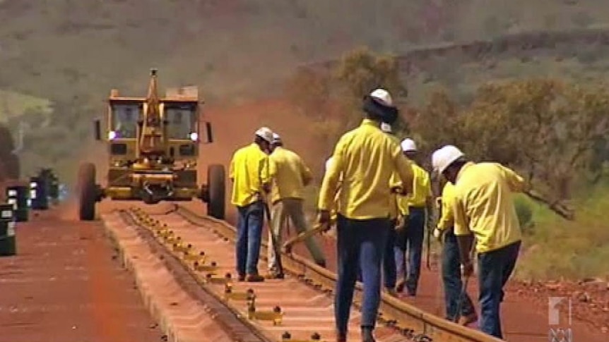 FIFO workers on rail line
