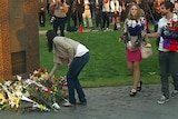 Wreaths laid at the Perth dawn memorial service for the Bali bombing 10th anniversary.