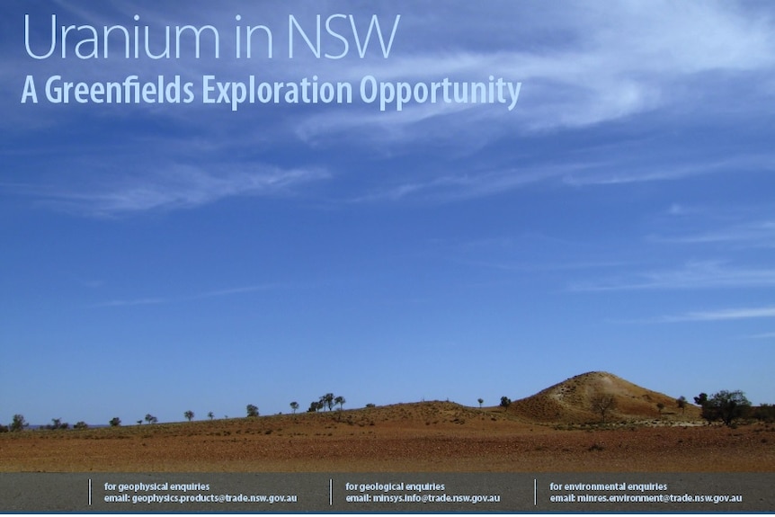 Poster promoting uranium mining in northern NSW