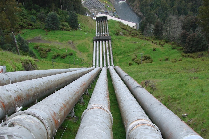 Pipes leading to a Hydro power station