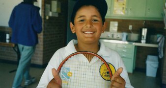 Nick Kyrgios at pennant tennis in Canberra, 7yo