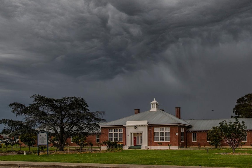 A storm rolls over Crib Point.