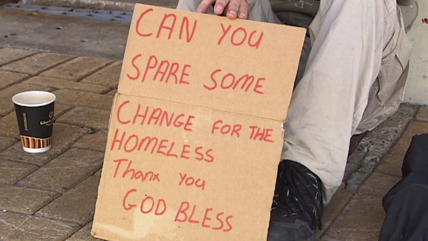Homeless man, Fremantle