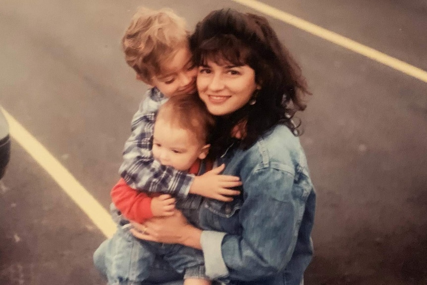 Shelly Braieoux with her children