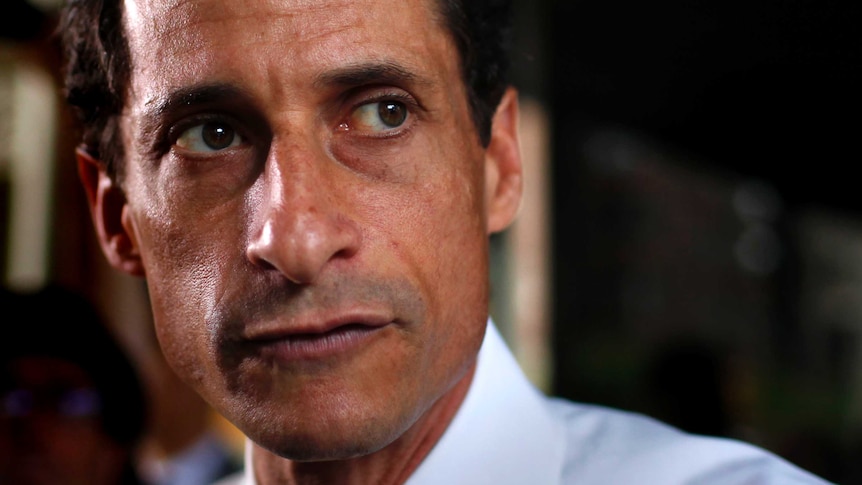 Former US congressman from New York and current Democratic candidate for New York City Mayor Anthony Weiner.