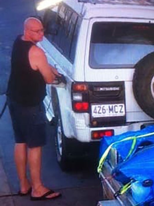 CCTV image of Steven Van Lonkhuyzen at a petrol station in Miles on December 11.