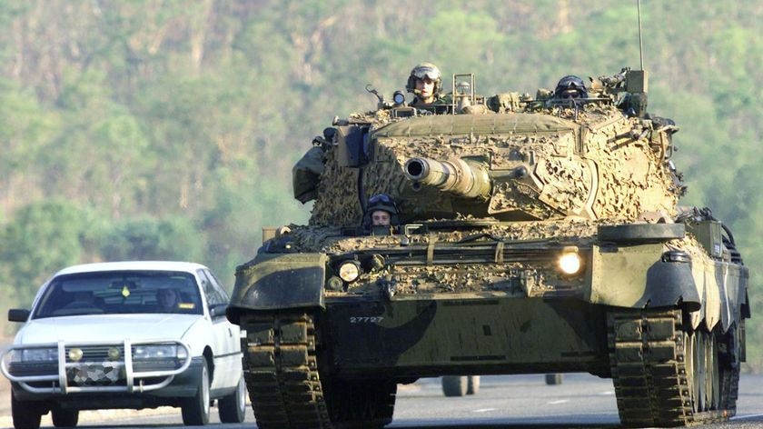 Free tanks: A 1st Armoured Regiment Leopard tank outside Darwin in 1999