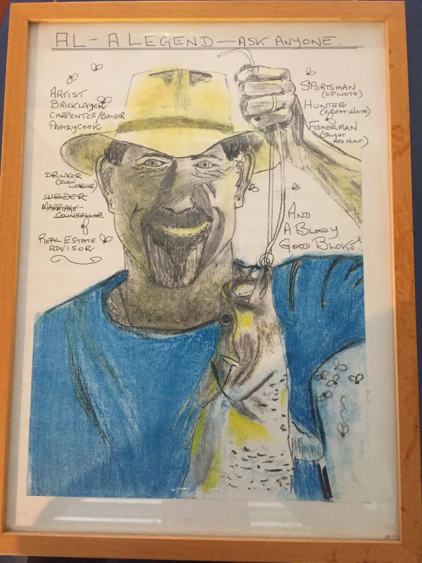 Drawing of Al Lester, local artists that has disappeared from town of Beechwood.
