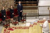 Spanish royals attend a memorial service for the victims of the train crash at Santiago de Compostela.